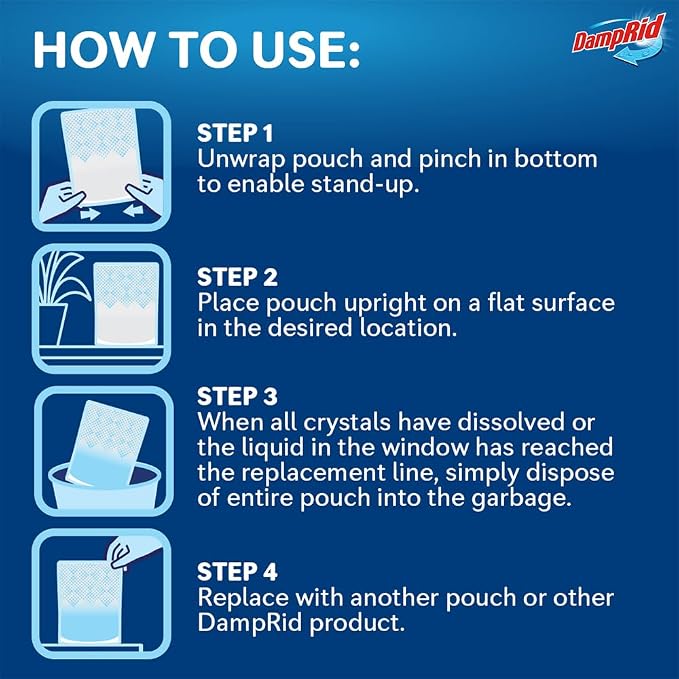 DampRid Fresh Scent Single-Use Pouch Moisture Absorber - Image 4