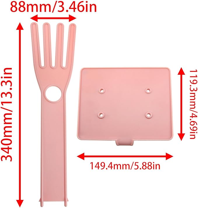 Pink Glove Holder 15x12x34cm Multifunctional Rubber Glove Drainer Towel Storage - Image 3