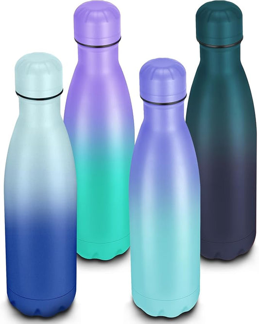17oz Cola-Bottle Shaped Stainless Steel Leak-proof Water Bottle, Double Wall by Unknown