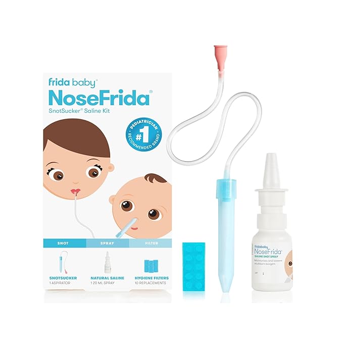 Frida Baby Saline Kit, Cold & Flu 12 pc Set Includes NoseFrida Nasal Aspirator by Frida