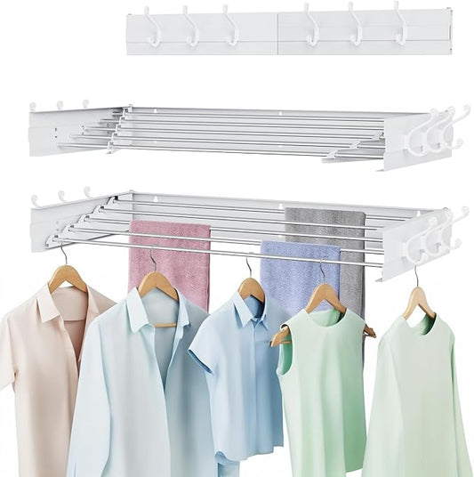 Laundry Drying Rack, Collapsible Wall Mounted Clothes Drying Rack by Unknown