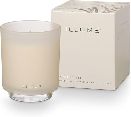 ILLUME Refillable Boxed Glass Candle, Winter White by ILLUME