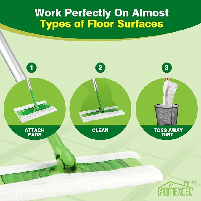 HOMEXCEL Dry Sweeping Cloths Pads Compatible - Image 2