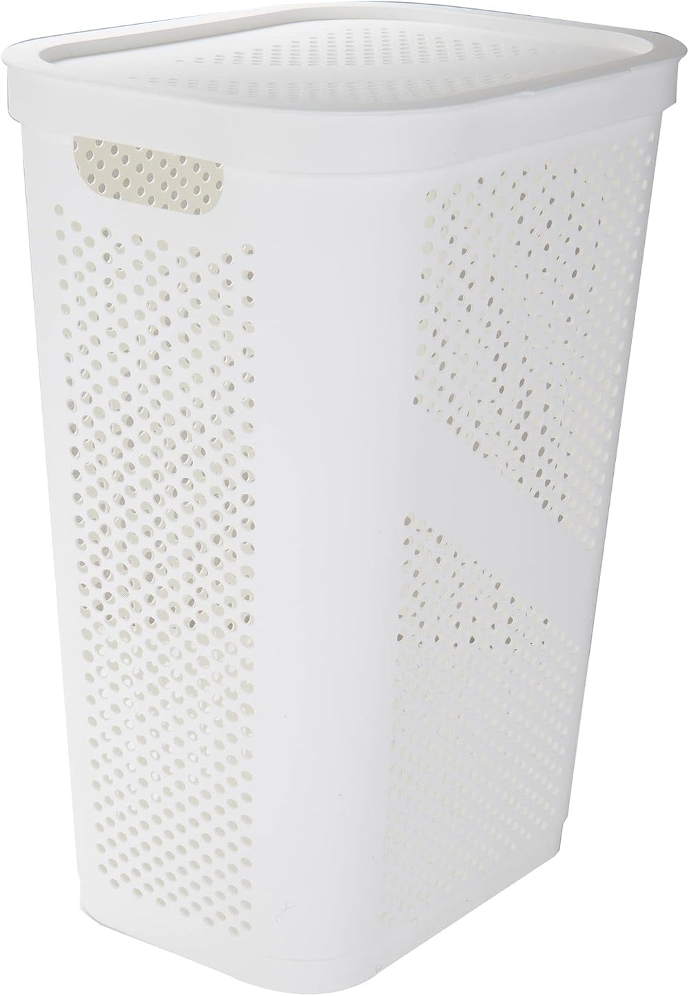 Mind Reader 60L Slim Laundry Hamper, Clothes Basket, Lid, Ventilated, Plastic...