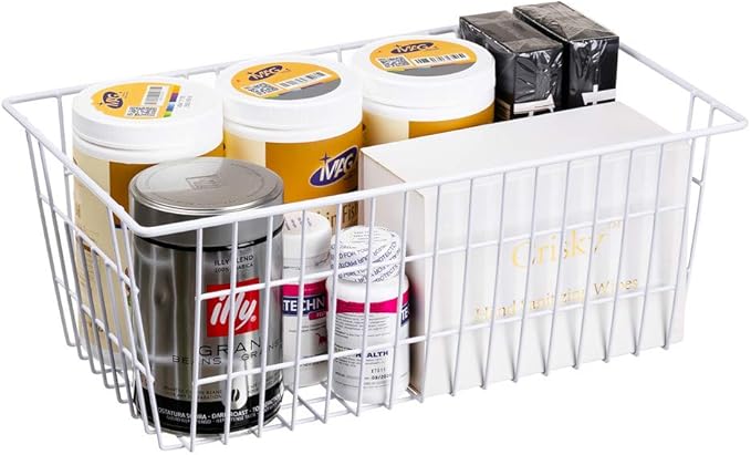 SANNO Freezer Baskets Wire Storage Baskets Closet Storage Baskets Bins - Image 5