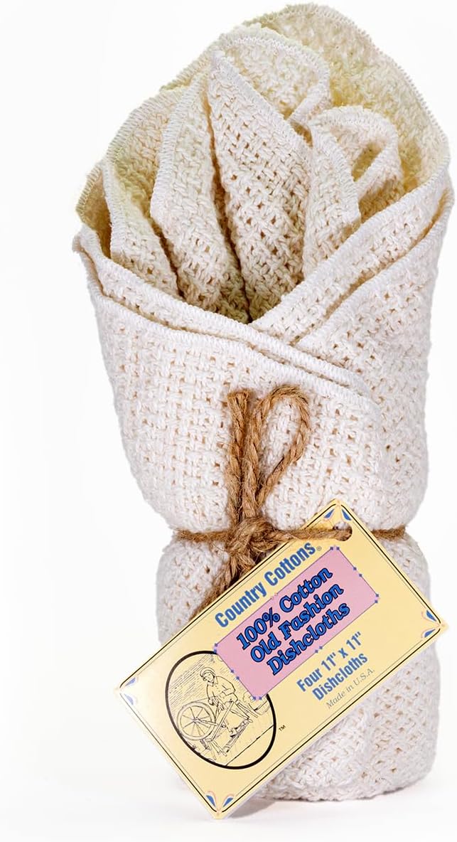 Old Fashion 100% Cotton Dishcloths by Country+Cottons