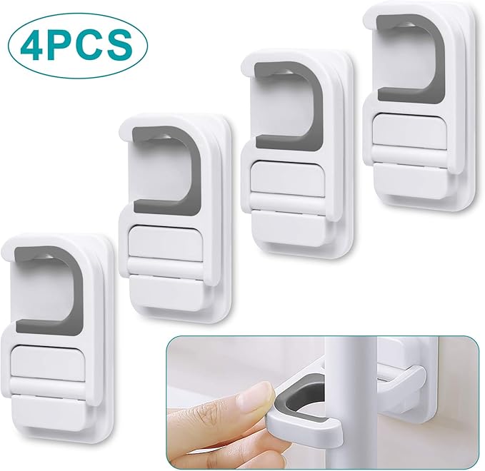 4pack Broom Holder Wall Mount Mop Holder Broom and Mop Gripper Self Adhesive No - Image 9