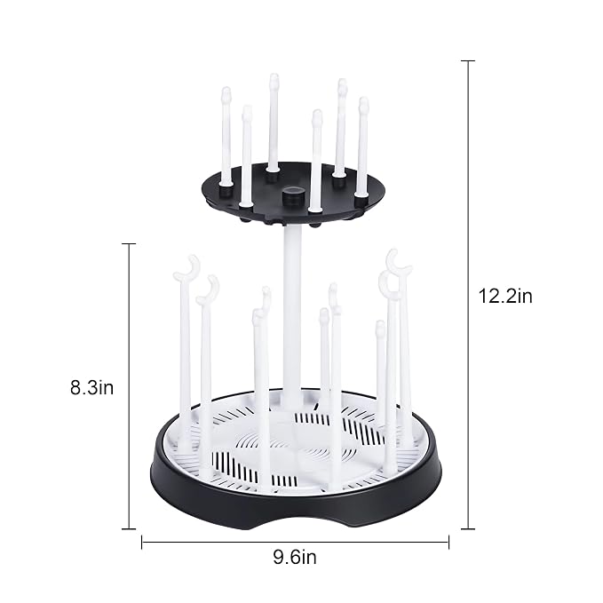 Baby Bottle Drying Rack, Double-Layer Bottle Drying Rack, Hold Up to 16 Baby - Image 2