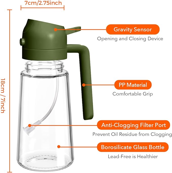 YARRAMATE 16oz/470ml Glass Olive Oil Sprayer - Image 8
