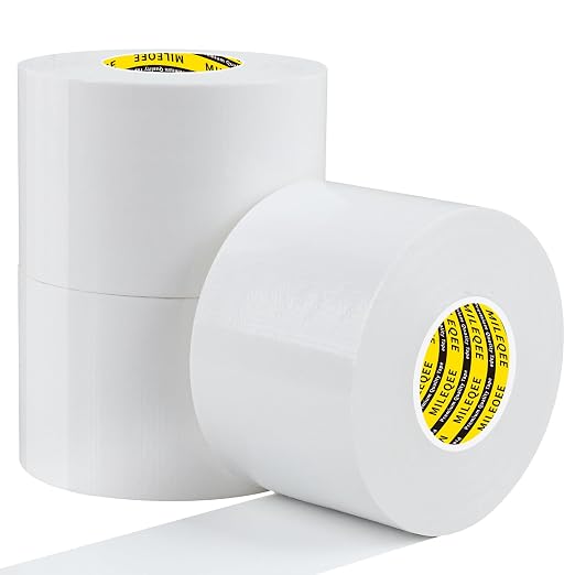 3Pack Duct Tape Heavy Duty Single Sided, Strong Adhesive High Strength by MILEQEE