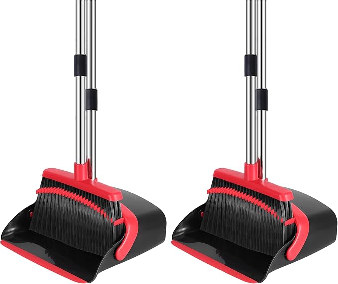 NACENA Broom and Dustpan Set, 52-in Long Adjustable Handle Broom Dustpan Combo by NACENA