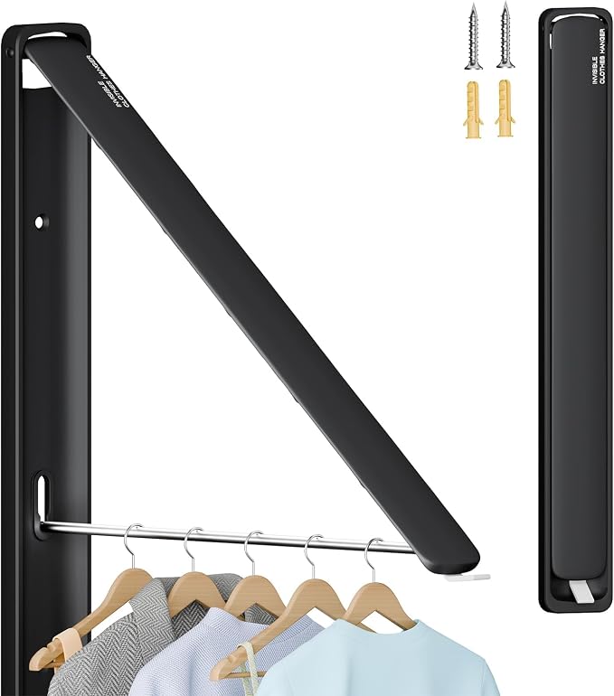 Clothes Drying Rack for Laundry Drying Rack Wall Mounted Clothes Hanger Rack - Image 8