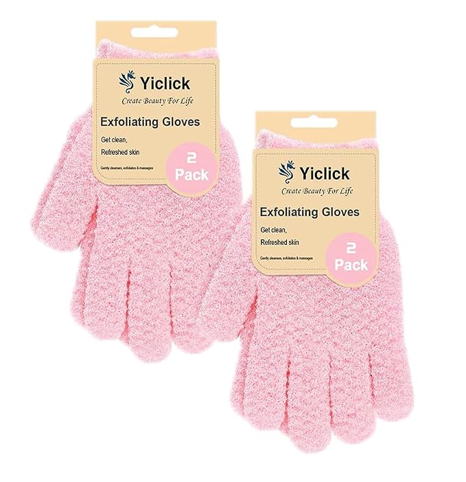 Yiclick Heavy Exfoliating Gloves, Exfoliating Body Scrubber by YiclickCreateBeautyforLife