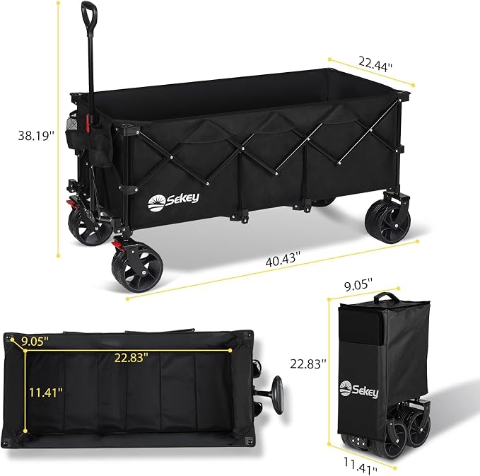Sekey 48''L Collapsible Foldable Extended Wagon - Image 8