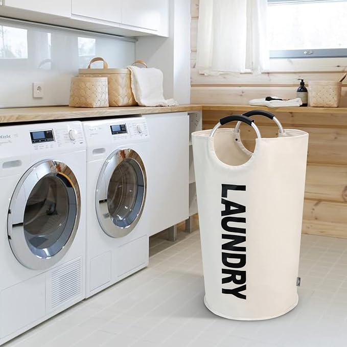 DOKEHOM 90L Large Laundry Basket, Collapsible Laundry Bag, Freestanding Tall - Image 9