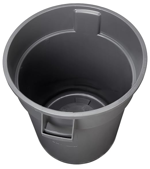 Amazon Basics Heavy Duty Durable Round Trash Can, 32 gallon - Image 4