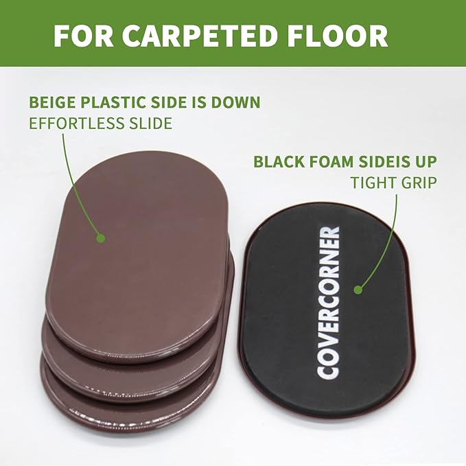 Furniture Sliders for Carpet 4 PCS - Image 3