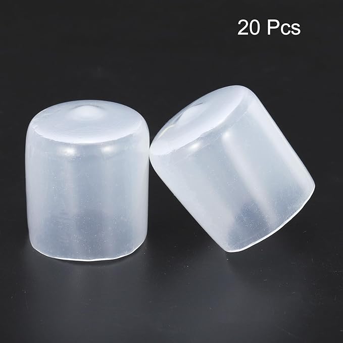 uxcell 20pcs Rubber End Caps 25mm ID Vinyl PVC Round Tube Bolt Cap Cover Screw - Image 2