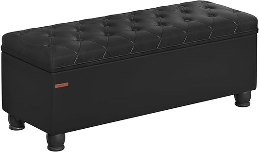 SONGMICS Storage Ottoman, Storage Bench, Tufted Entryway Bedroom Bench by SONGMICSbySONGMICSHOME