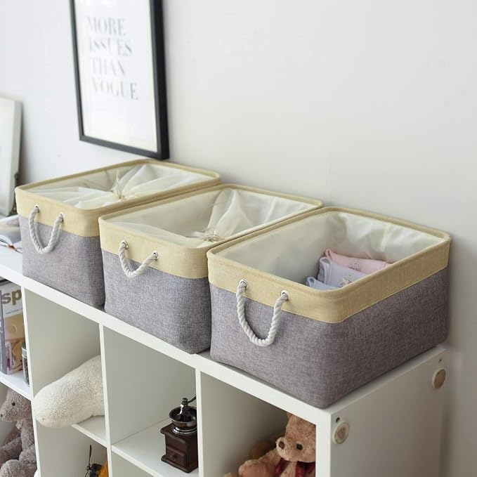 TheWarmHome Storage Baskets for Organizing, Extra Large-3Pack, 17.7L×13.8W×9.8H - Image 4