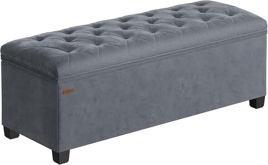 SONGMICS Velvet Storage Ottoman Bench, Foot Rest by SONGMICSbySONGMICSHOME