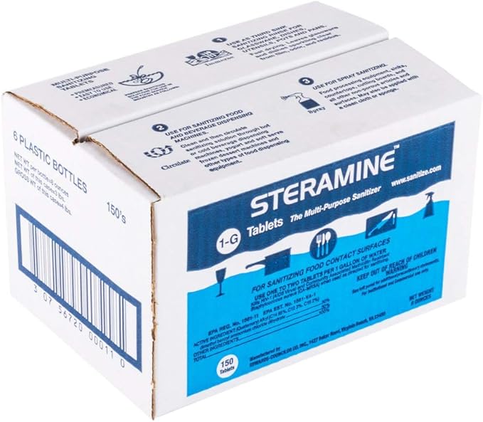 6 Bottles Steramine Sanitizer Tablets w/15 QT-10 Test Strip - Image 7