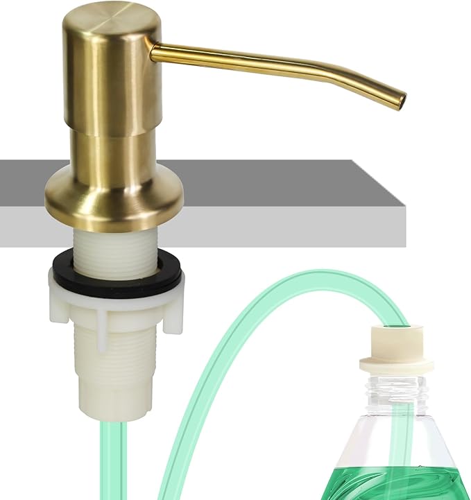 Soap Dispenser for Kitchen Sink, Built in Sink Soap Dispenser, Countertop Soap by OHiHi