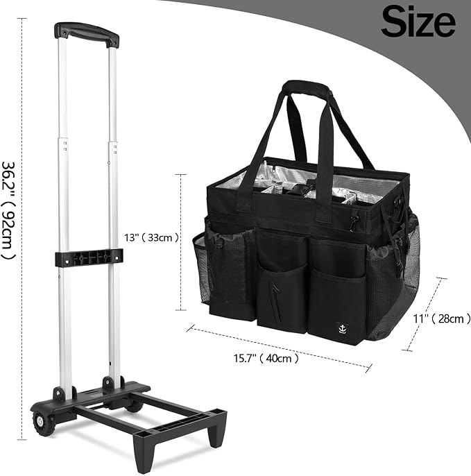 Extra Large Rolling Cleaning Caddy Bag - Image 3