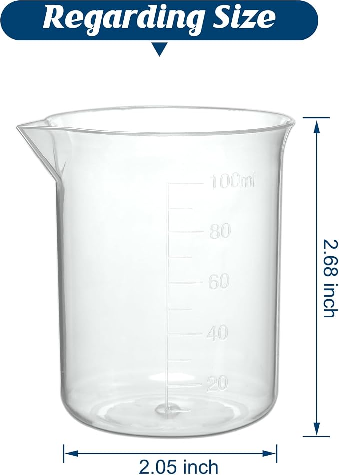 Plastic Measuring Cups, for Liquid Measurement and Scientific Experiments - Image 2