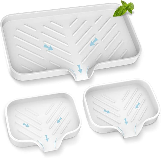 Kitchen Soap Tray, Kitchen Sink Tray Sponge Tray Kitchen Sponge Holder Self by EGWON