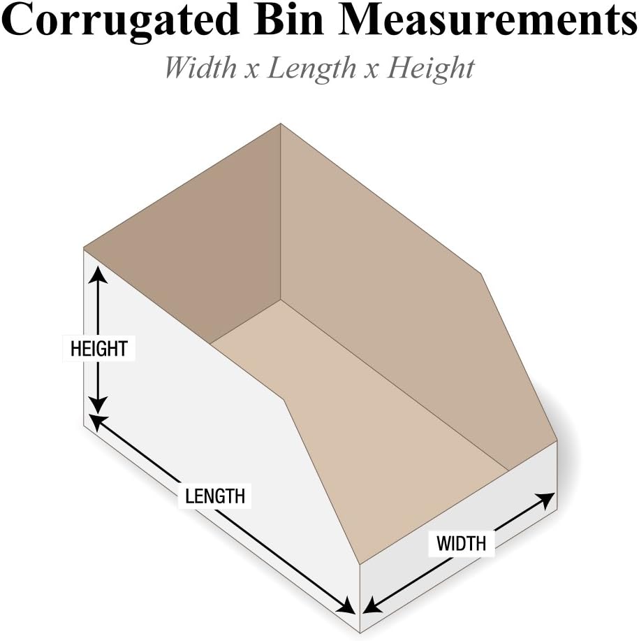 BOX USA Jumbo Open Top Bin Boxes 12x24x12 25-Pk Storage & Organization