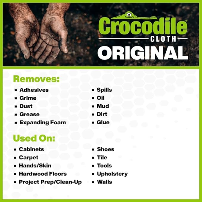 Crocodile Cloth Original Cleaning Wipes – 100 Hand & Tool Industrial Cleaning - Image 5