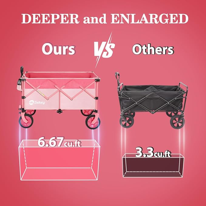 Sekey 220L Collapsible Foldable Wagon - Image 5