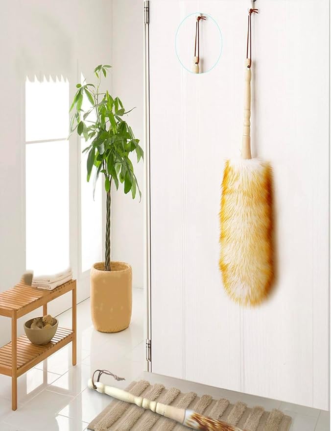 J&A Lambswool Dusters with Solid Wooden Handle, Flexible Head, Anti-Static - Image 5