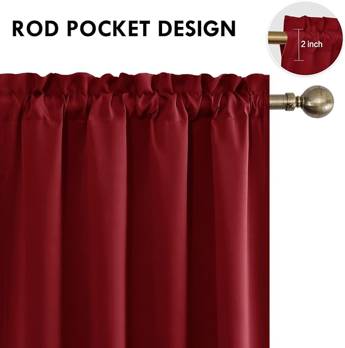 DWCN Blackout Curtains for Living Room Thermal Insulated, Energy Saving & Noise - Image 4