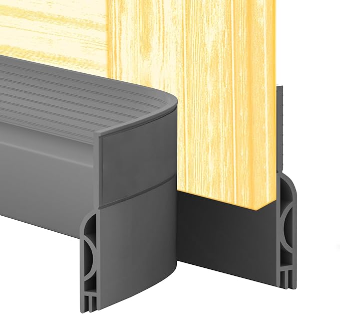 Door Draft Stopper, Door Sweep for Bottom of Doors, Weather Stripping Seal by Zibian