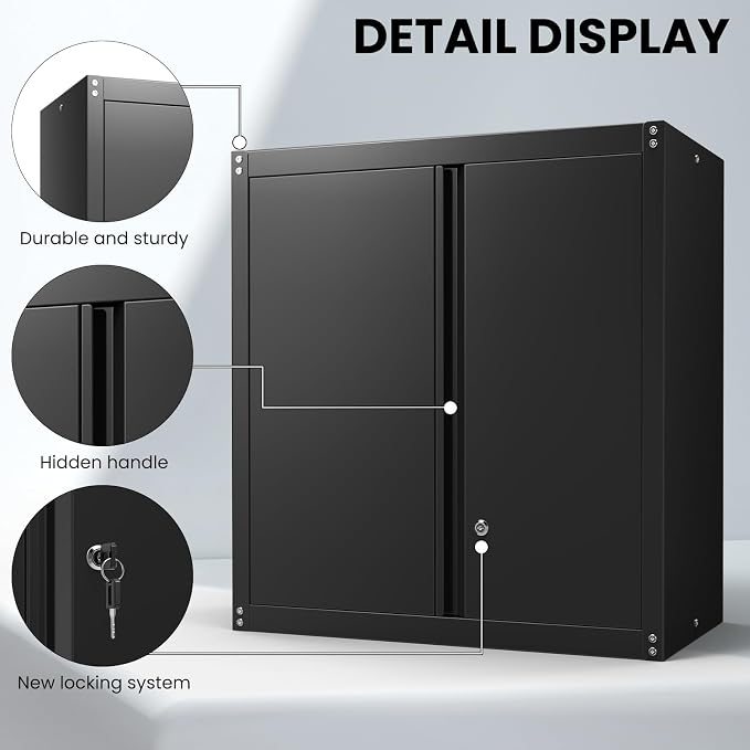 Steel Wall Cabinet, Metal Locking Wall Cabinet, Wall Hanging Metal Cabinet - Image 4