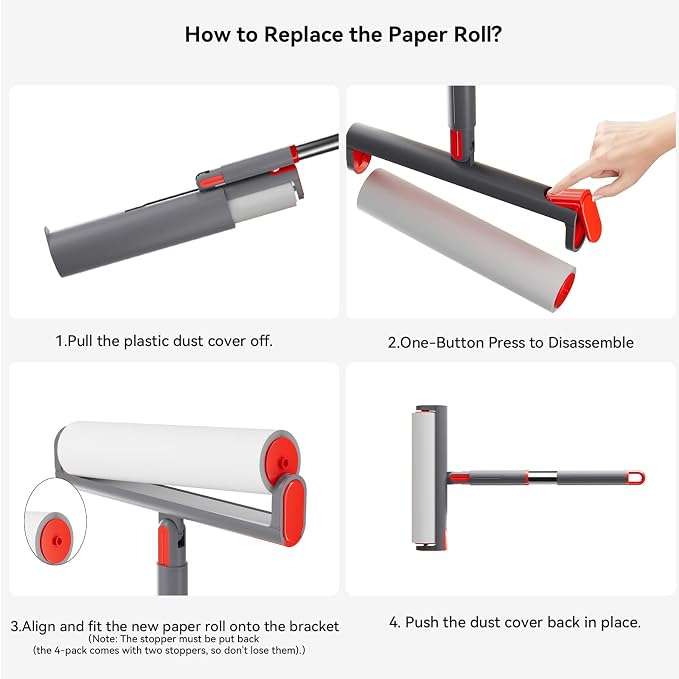 Large Lint Roller Refill 240 Sheets Value Set, Extra Sticky, Easy Tear - Image 7