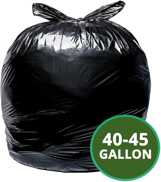 TYPLASTICS 40-45 Gallon Trash Bags Can LIners Heavy Duty 40x46" 1.5 Mil - Image 2