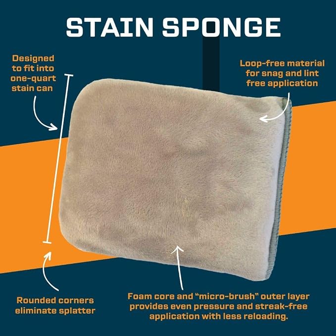 MāKRS Stain Sponge, Snag and Streak-Free Applicator Sponges, Micro-Brush - Image 3