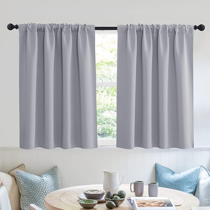 RYB HOME Blackout Curtains Grey by RYBHOME
