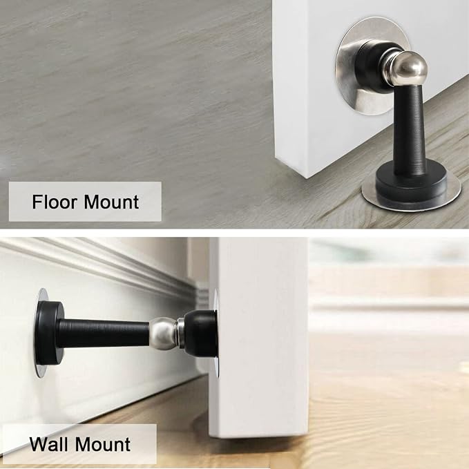 Shackcom Magnetic Door Stop 12 Pack Stainless Steel Door Holders to Keep Door - Image 6