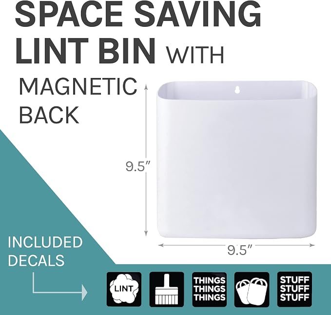 JS Jackson Supplies Large White Lint Bin - Image 2