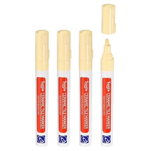 PATIKIL Grout Pen, 4 Pack Beige Tile Marker Waterproof Grout Sealer Pen Tile by PATIKIL