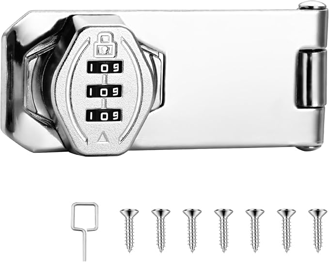 Cozy Tower 4 inch 180 Degrees Hasp Combination Lock by CozyTower