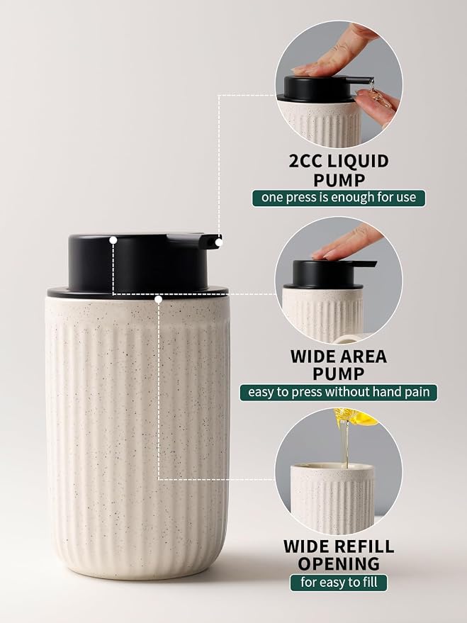 Bosilunlife Soap Dispenser and Toothbrush Holder Set - Image 3
