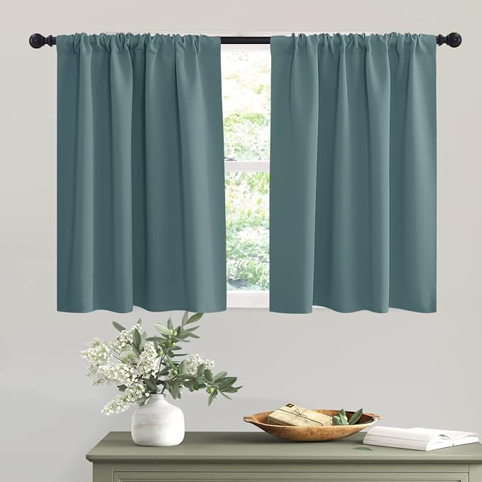 RYB HOME Bathroom Curtains Room Darkening Privacy Small Window Curtains by RYBHOME