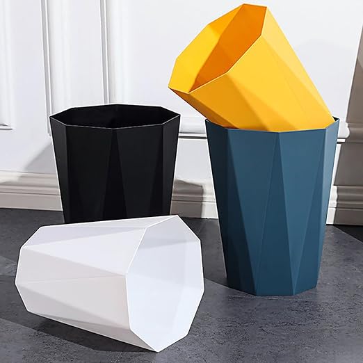 Small Bathroom Trash Can 2 Pack Garbage Can 1.8 Gallon Waste Basket - Image 9