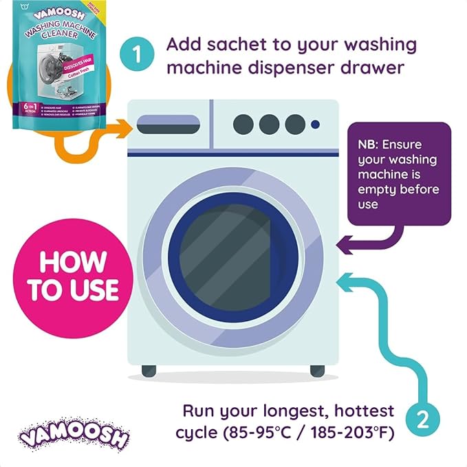 Vamoosh 6-in-1 Washing Machine Cleaner | Dissolves Pet Hair | Prevents Blockage - Image 2