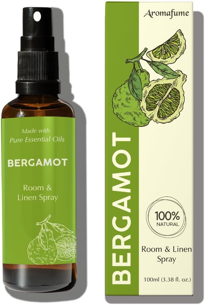 Bergamot Room, Linen & Pillow Spray by Aromafume | 100ml/3.38 fl oz | by Aromafume